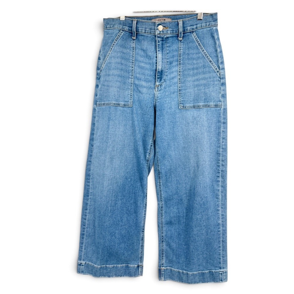 Joes Jeans The Mia High Rise Wide Leg Patch Pocket Denim Blue Jeans 31